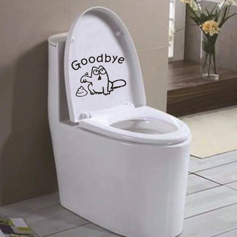Настенные наклейки для ванной домашний креативный декор туалета съемный