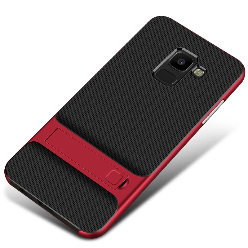 Royce Red Полное покрытие для samsung Galaxy J6/J6 Plus чехол Чехол 3D подставка TPU PC Гибридный 360 Защитный чехол на заднюю панель телефона J6+ J600 J6Plus - Цвет: Royce Red