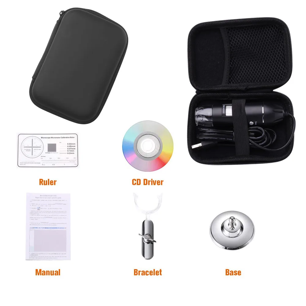 

Digital USB Microscope 1600X /1000X/500X Mega Pixels 8 LED Microscopio Magnifier Electronic Stereo Endoscope Camera For phones