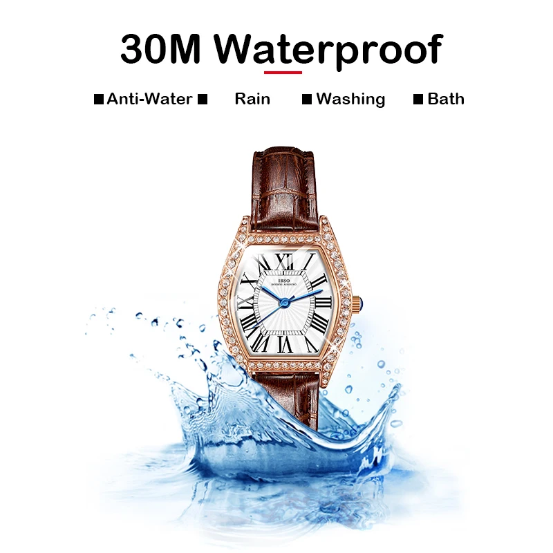 Top Luxury Brand Diamond Watch Woman Simple Clock Fashion Wristwatches Brown Leather Retro Dial Women Gift Quartz Ladies Watches enlarge
