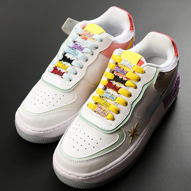 1Pair DIY Letter Shoelaces Buckle Decorations Sneaker Kits Metal Lace Buckle Stylish Sports Metal Kits Shoelaces Accessories