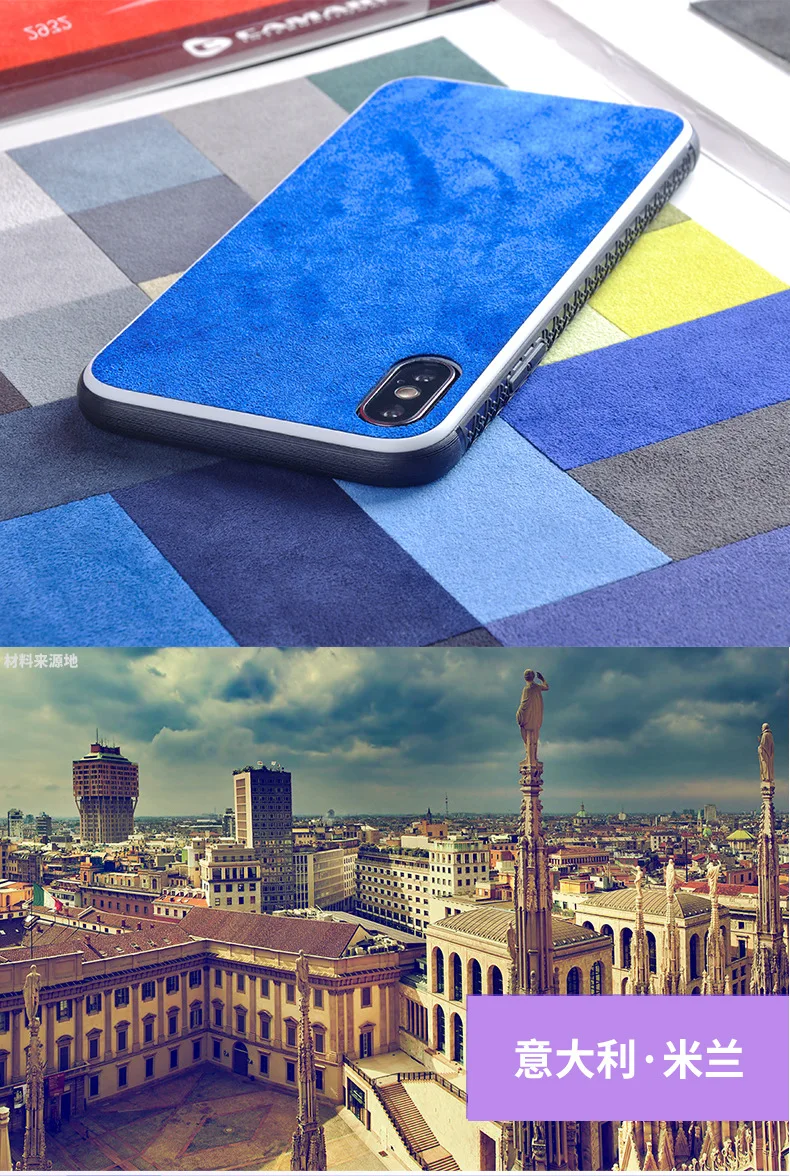 Итальянский тканевый чехол для iPhone X XS 11 Pro MAX, чехол для мобильного телефона с белой каймой, несколько цветов, флип-чехол с мехом, подходит для 6, 6s, 7, 8 Plus