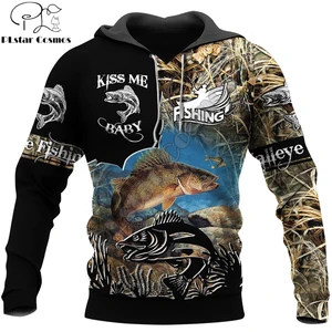 Судак Рыбалка 3D все напечатано, мужские толстовки с капюшоном унисекс уличной толстовки с капюшоном пуловер Повседневная куртка спортивные костюмы KJ0214