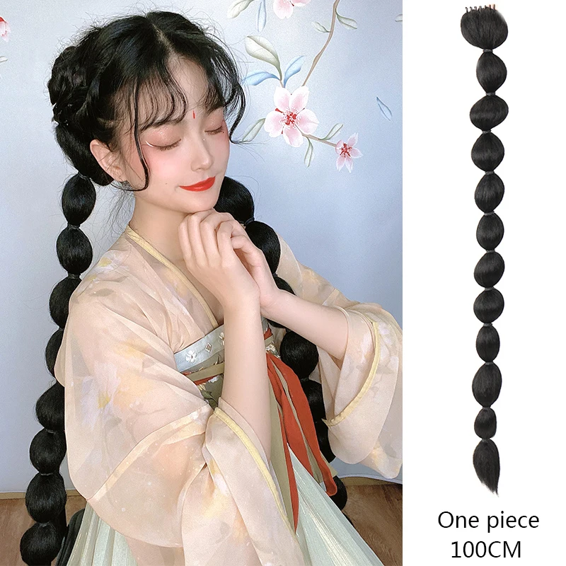 

LVHAN 24 39 inches Long Catch the Afro Puff ponytail Hair Extension Heat Resistant Synthetic Natural bubble Pony Tail Fake Hair