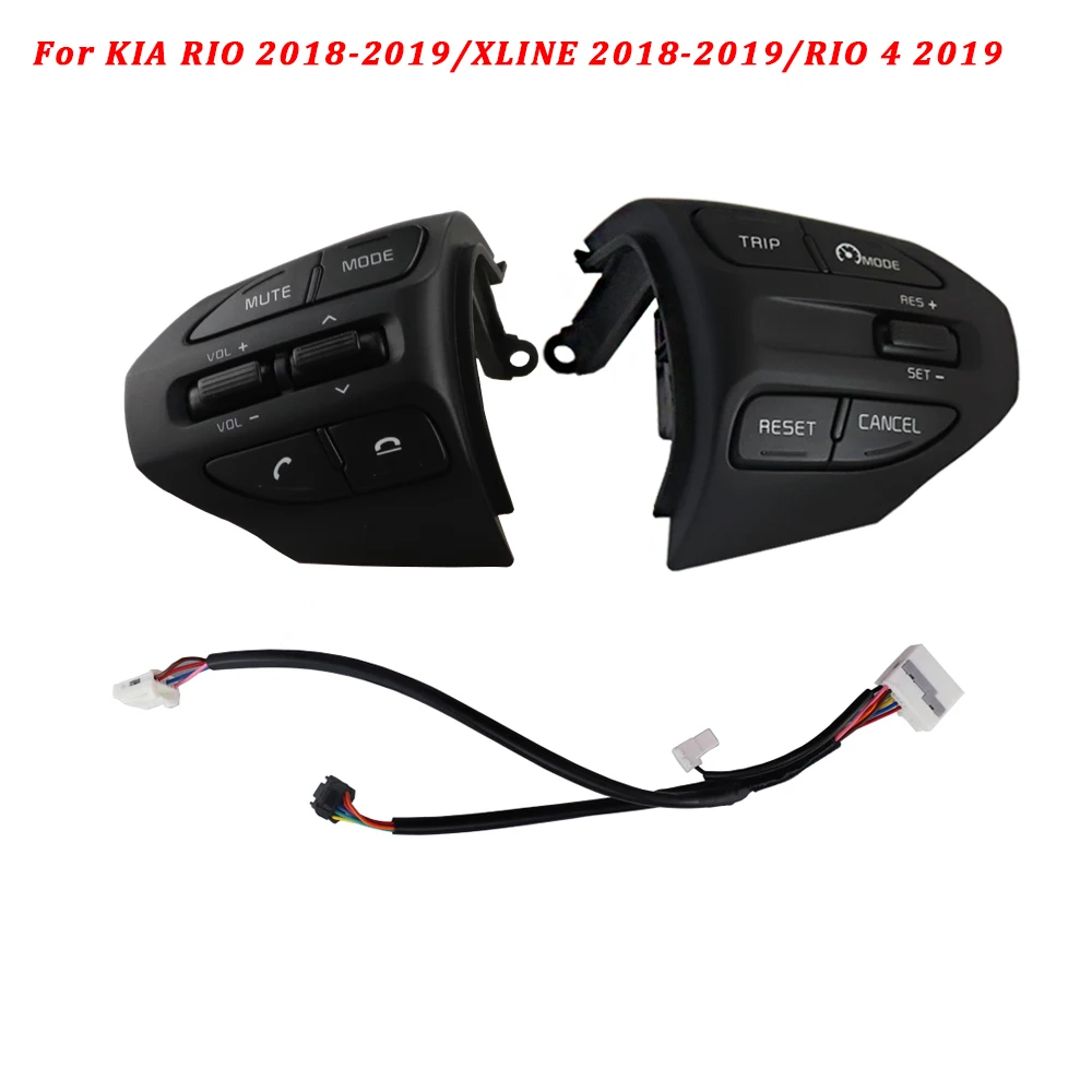 

For KIA K2 RIO 2017 2018 2019 RIO 4 X-LINE Steering Wheel Button Bluetooth Phone Cruise Control Volume Switch Buttons Auto Parts
