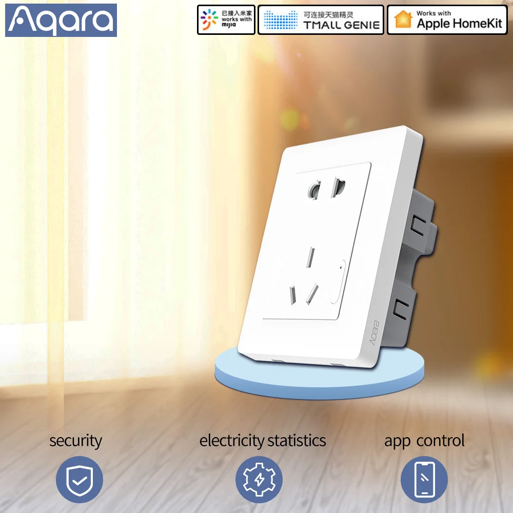 Умная розетка Aqara, Беспроводная розетка с дистанционным управлением через приложение для приложения Mihome от AliExpress WW