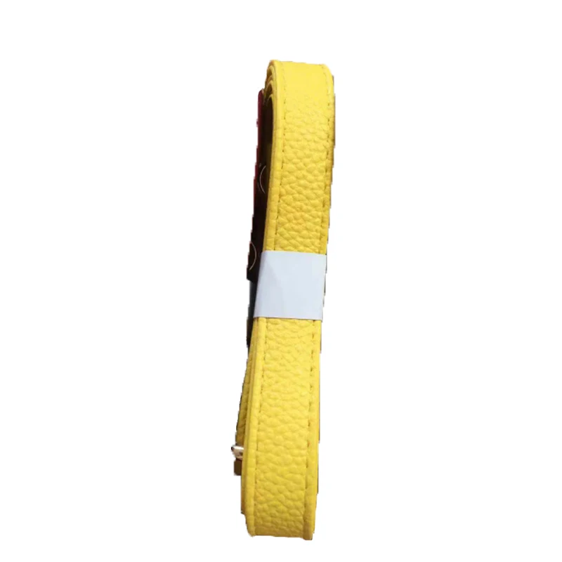 light yellow Женские полиуретановые ремни через плечо, сумка на плечо, ручка, сделай сам, кошелек, сумка на ремне, аксессуары, кожаная сумка на ремне, однотонный цвет, розовый, белый - Цвет: light yellow