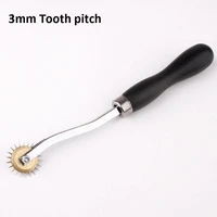leather pitch overstitch wheel stitch space paper perforating tool roulette spacer sewing leather craft tool