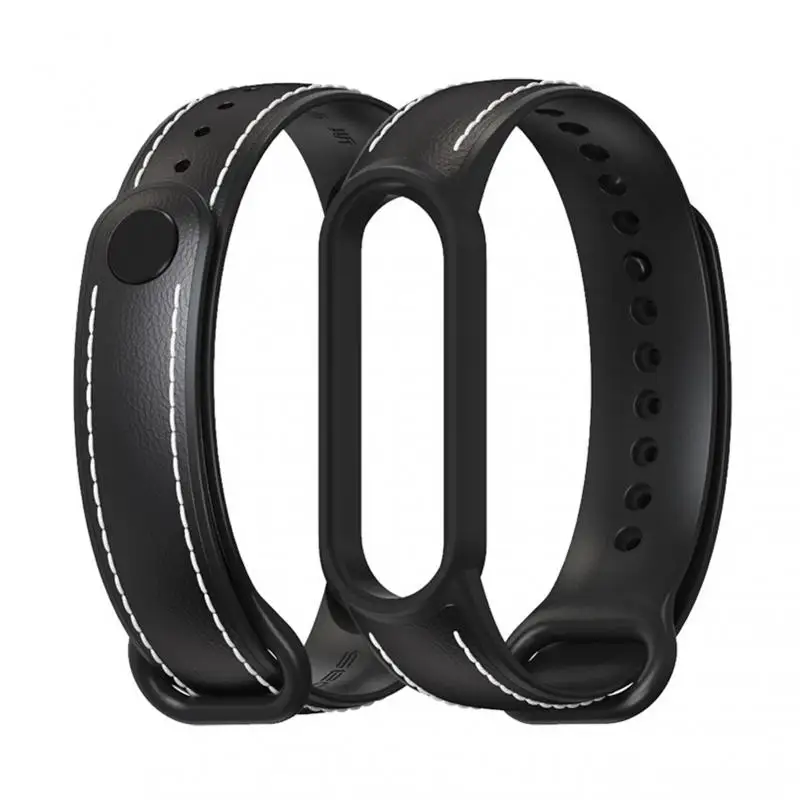 

1 шт., кожаный ремешок для Mi Band 6/5, 10 цветов