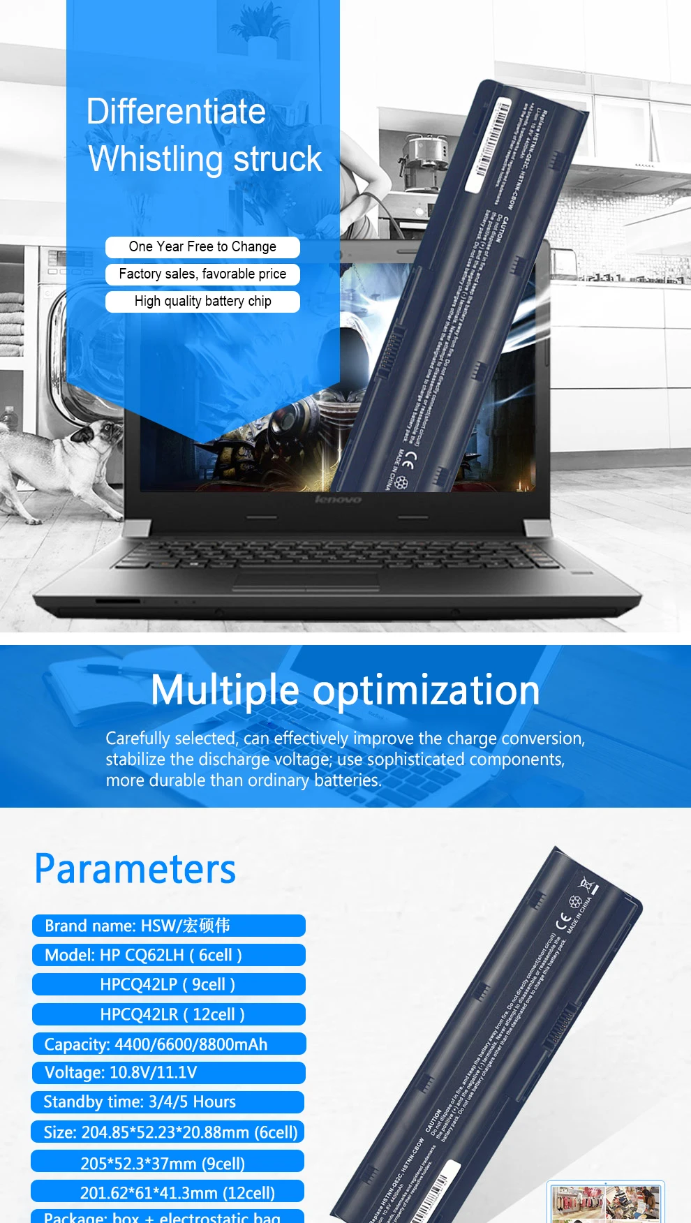 Аккумулятор для ноутбука HP Pavilion DV3 DM4 DV5 DM4T G32 G56 G62 G72 G4 G6 G7 Presario CQ32 CQ42 CQ56 CQ62 CQ630 CQ72 593553-001 аккумулятор большой емкости MU06