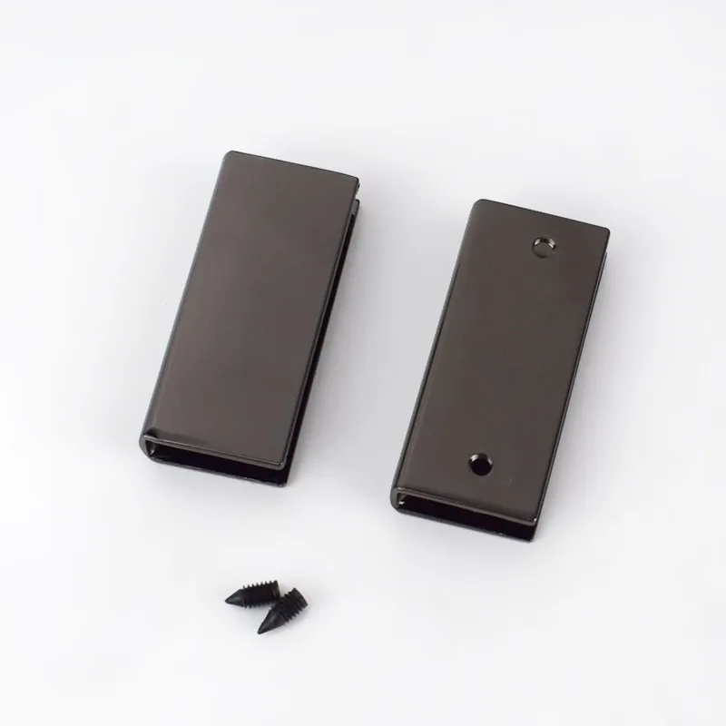 gunblack 5/10 шт. 40x17 мм угловой зажим края протектор с металлическими пряжками и Чемодан декоративные пряжки Костюмы DIY Изделия из кожи Аксессуары - Цвет: gunblack