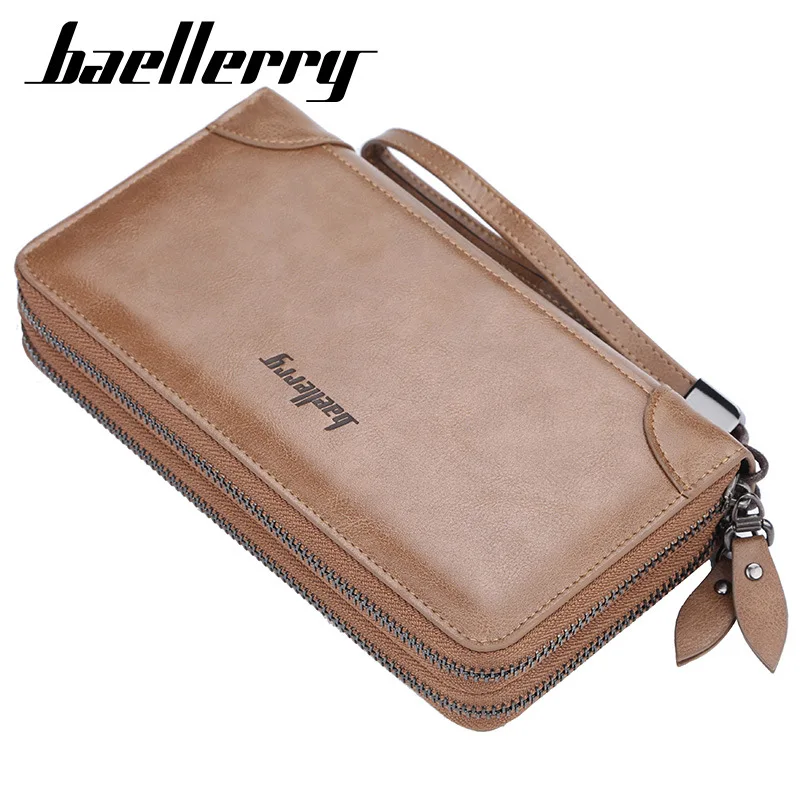 Baellerry брендовый повседневный деловой мужской длинный кошелек, кошелек с двойной молнией и карманом для монет, мужские бумажники, держатель ... от AliExpress WW