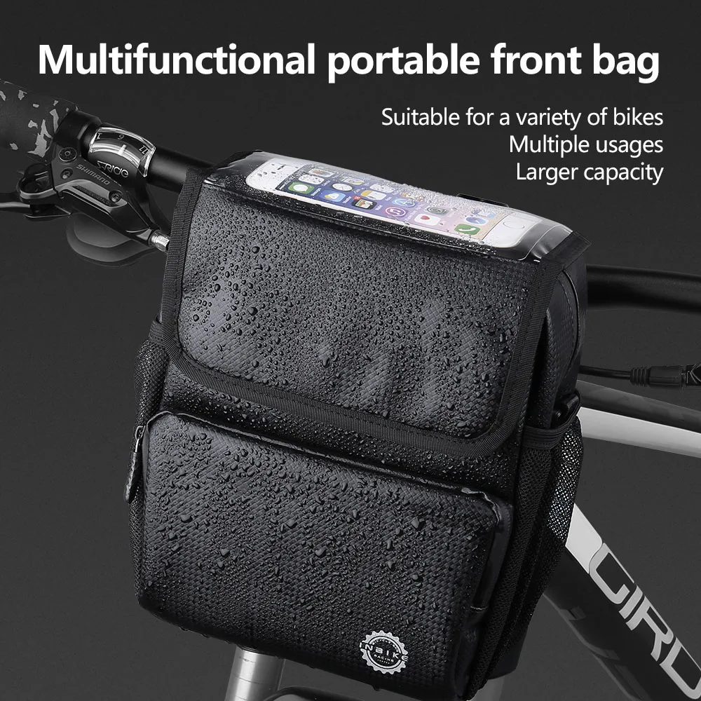 inbike handlebar bag bicycle bags frame pannier touchscreen front cell mobile phone bag waterproof shoulder bag bike accessories free global shipping