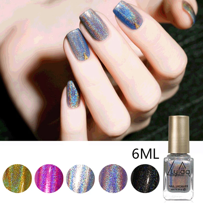 1 флакон 6 мл суперсияющий волшебный Радужный голографический блеск лак для