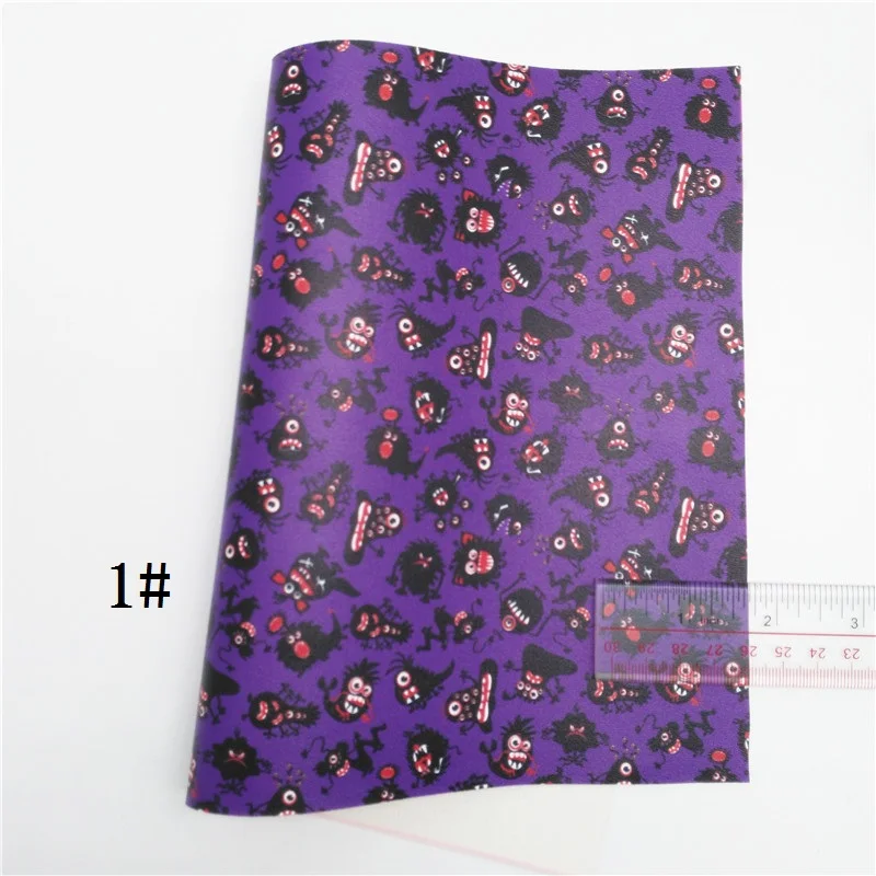 Хэллоуин Монстры печатная синтетическая искусственная кожа Виниловая Ткань