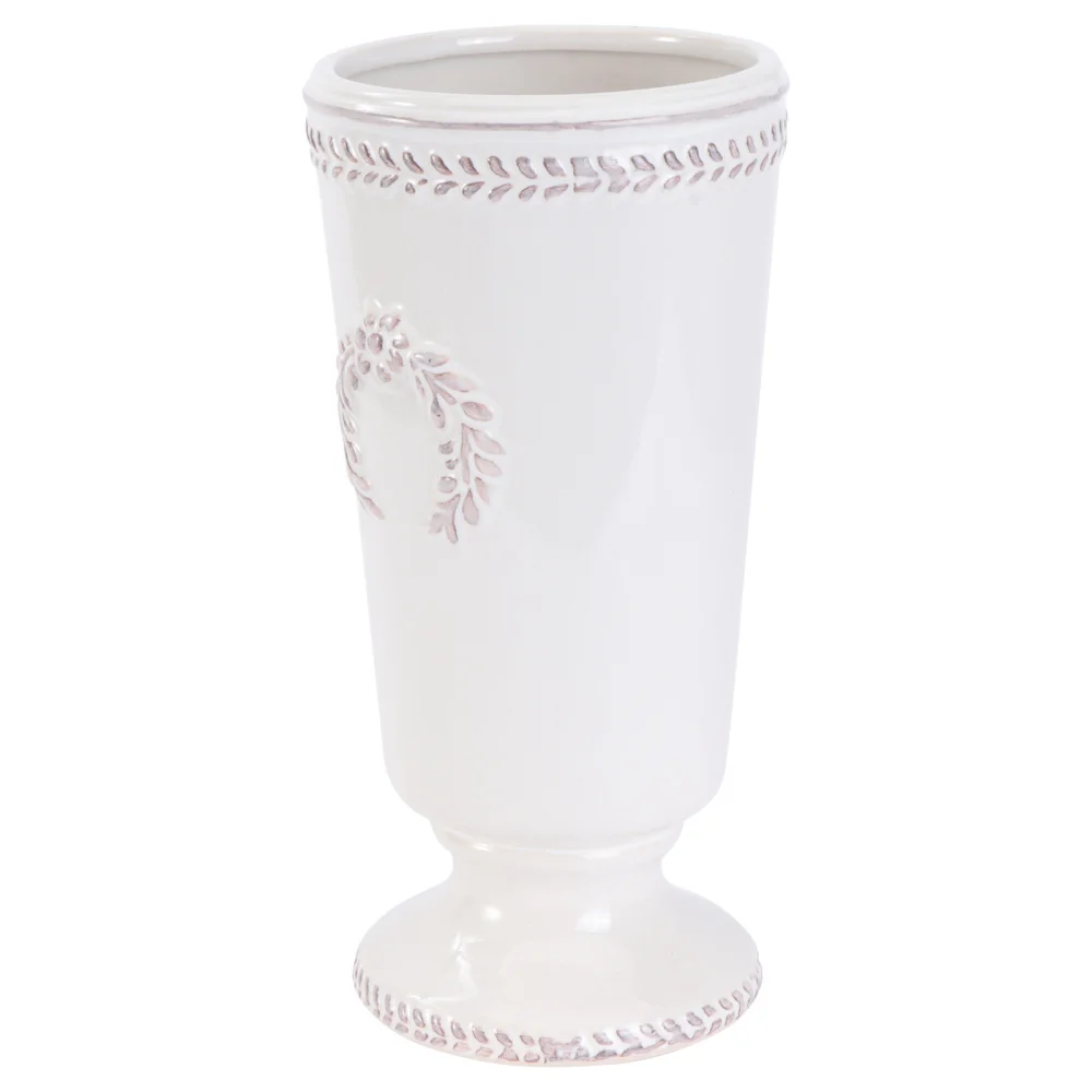 

1Pc Creative Dried Flower Vase Flower Arrangement Pot Flower Ornament (White)