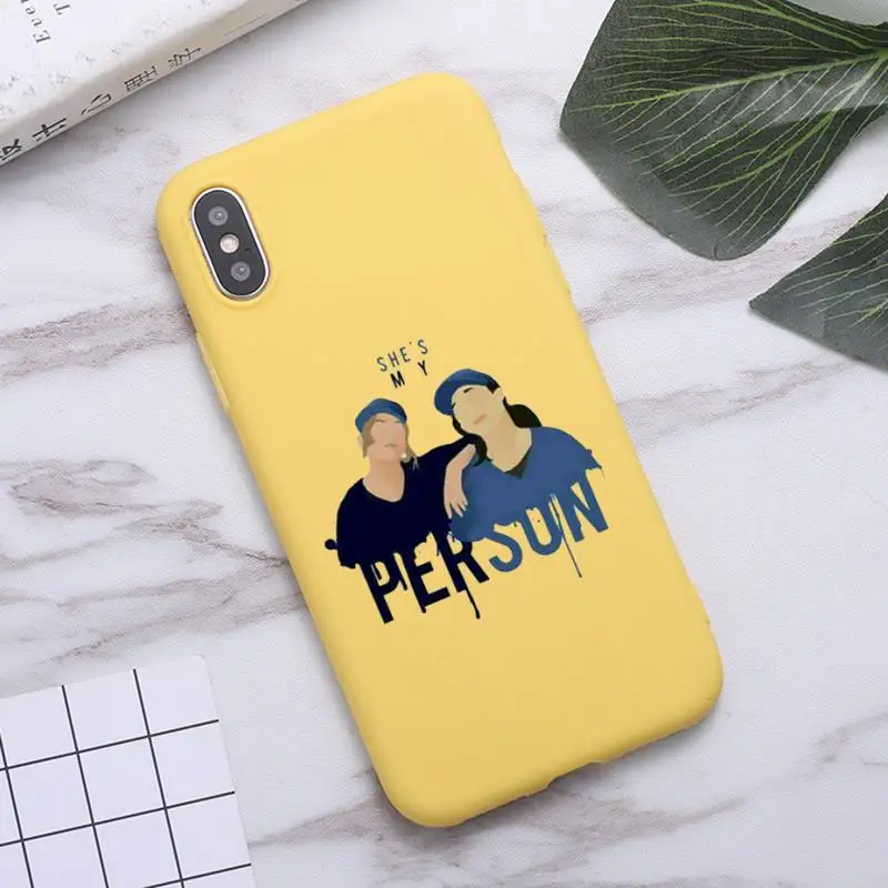

Greys Anatomy Cartoon Doctors Phone Case Candy Color for iPhone 6 7 8 11 12 s mini pro X XS XR MAX Plus