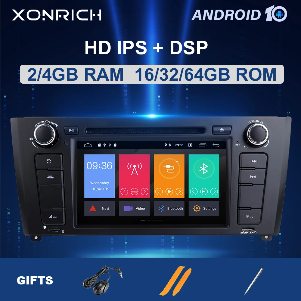 Автомобильный радиоприемник IPS DSP 1 Din Android 10 для BMW серии e87 E88 E82 E81 I20 мультимедийный