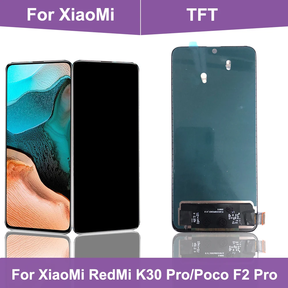 

100% протестированный ЖК-дисплей для Xiaomi Poco F2 Pro, сенсорный экран, дигитайзер, запасные части для Xiaomi redmi k30 pro LCD