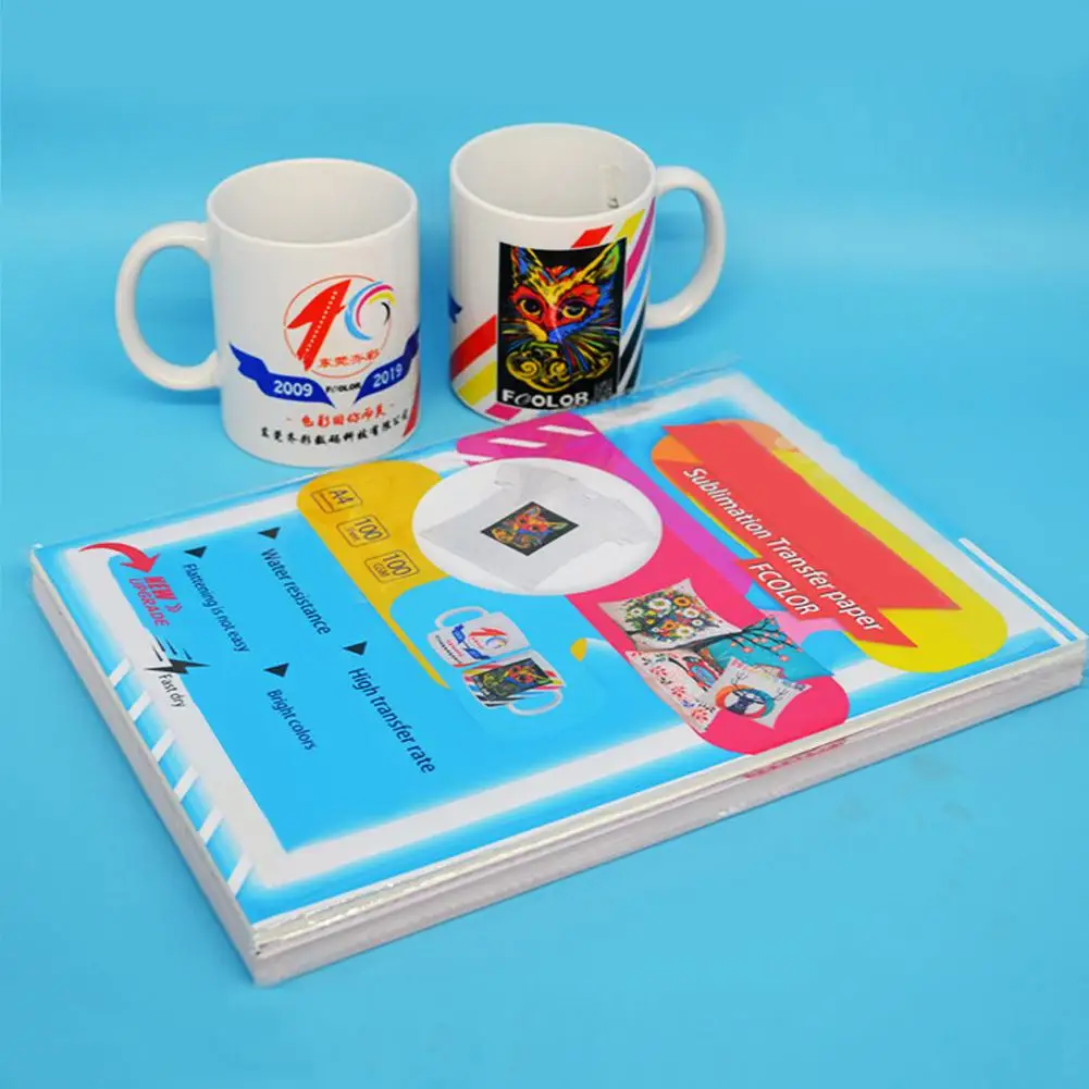 100PCS T-Shirt A4 Heat Transfer Paper Printing Clear Inkjet Waterslide Decal For Non-cotton Clothes T-shirt | Канцтовары для офиса
