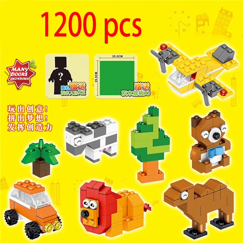

Classic 1000+ Pcs Pieces Bricks Block Building Model DIY Toys City Girls Boys Without Box Basic Creative Ideas Moc Set Friends