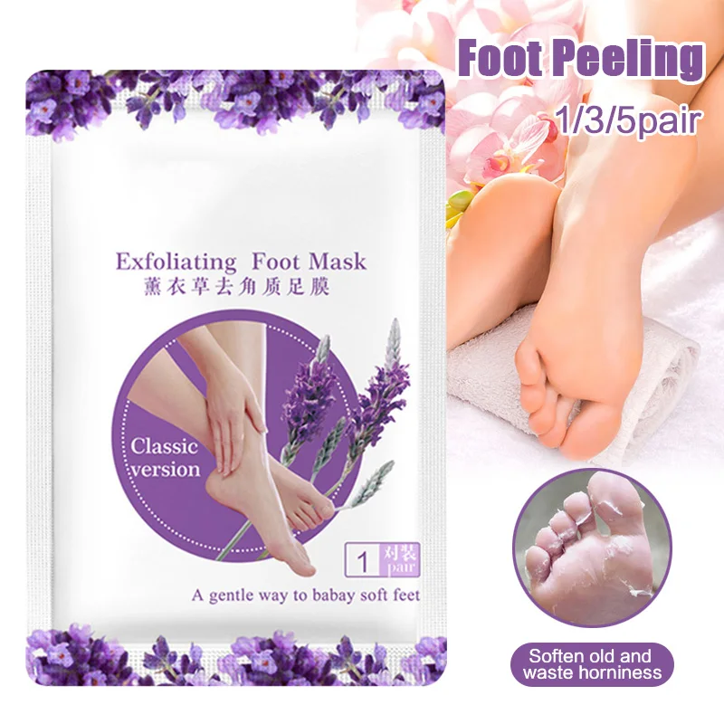 

1/3/5 Pairs Foot Peeling Film Exfoliating Peel Off Hard Dead Skin Sheet Sock Foot Peeling Films Foot Care Tool SN-Hot