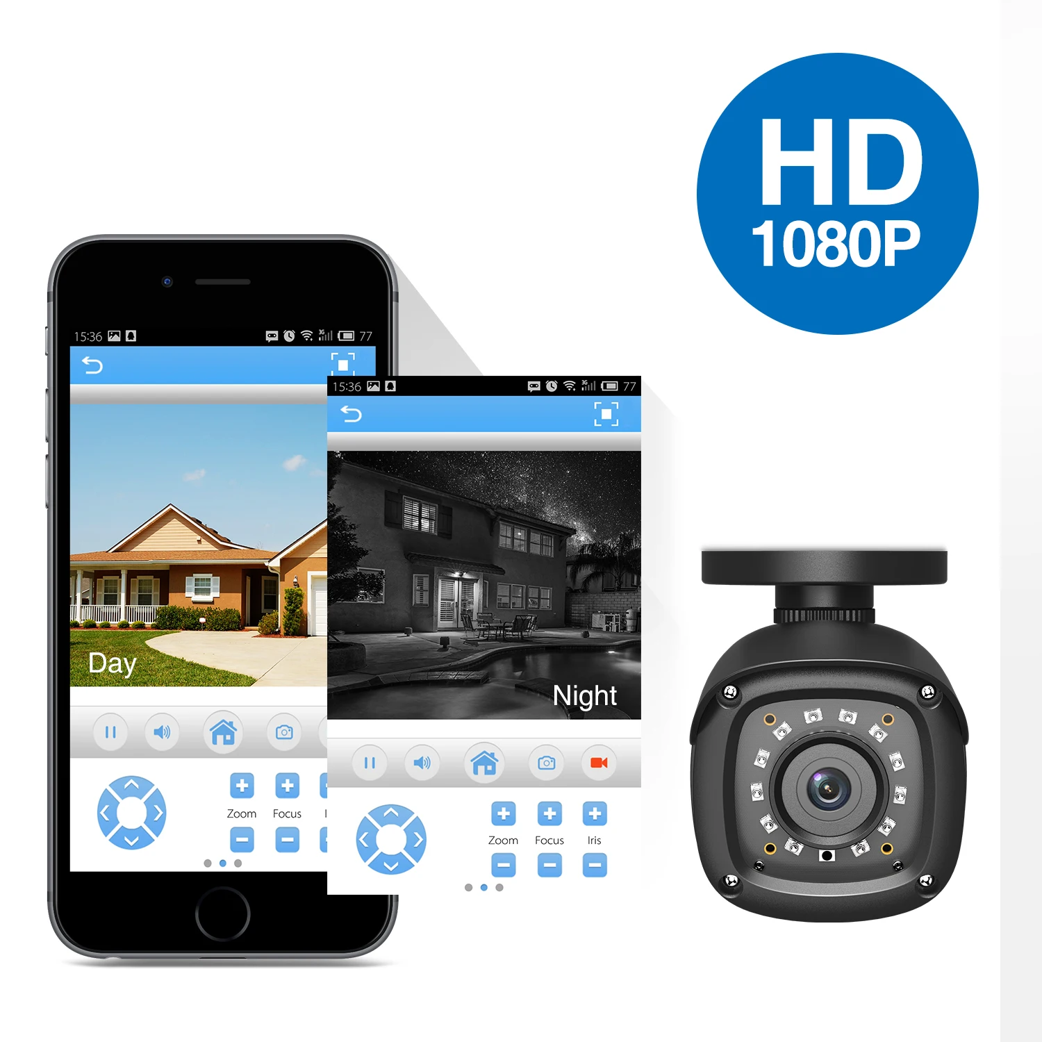 SANNCE 2 шт HD 1080P HD 2.0MP Высокое разрешение CCTV камеры безопасности H.264 водонепроницаемые домашние/Наружные камеры наблюдения