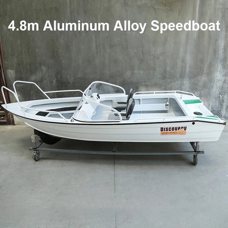Белая скоростная лодка из алюминиевого сплава рыболовное судно штурмовая водный