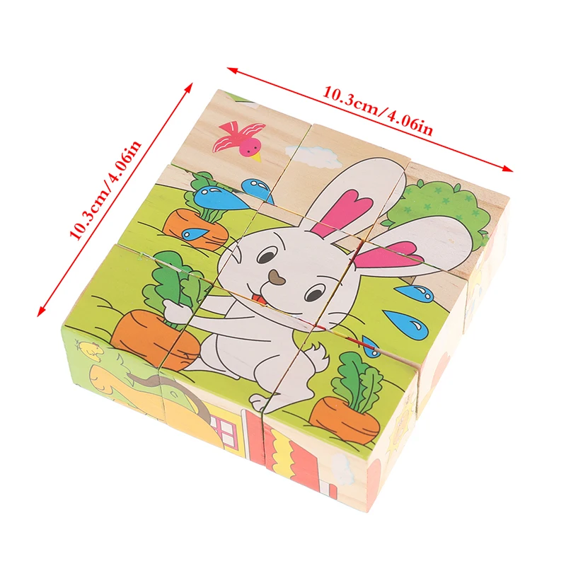 

1 шт. девять блоков шестисторонние 3D головоломки кубики Головоломки Деревянные игрушки для детей Обучающие игрушки забавные игры