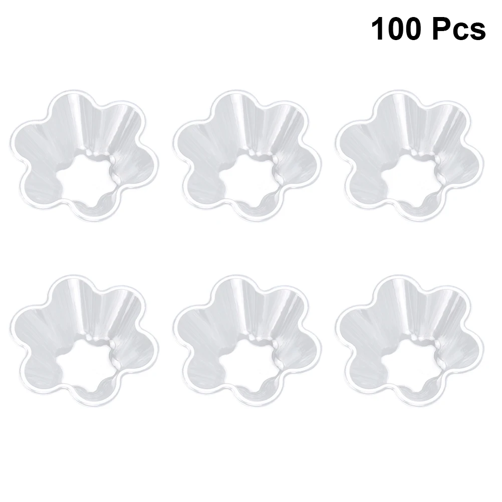 100 pcs Ice Cream Cup Disposable Plastic Dessert Bowl Container for Pudding Jelly Parfaits | Дом и сад