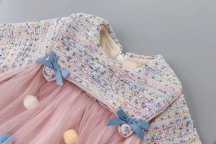 2019 new baby girl infant winter dress cute ball mesh plaid princess dresses girls toddler sweet party birthday clothes | Детская одежда