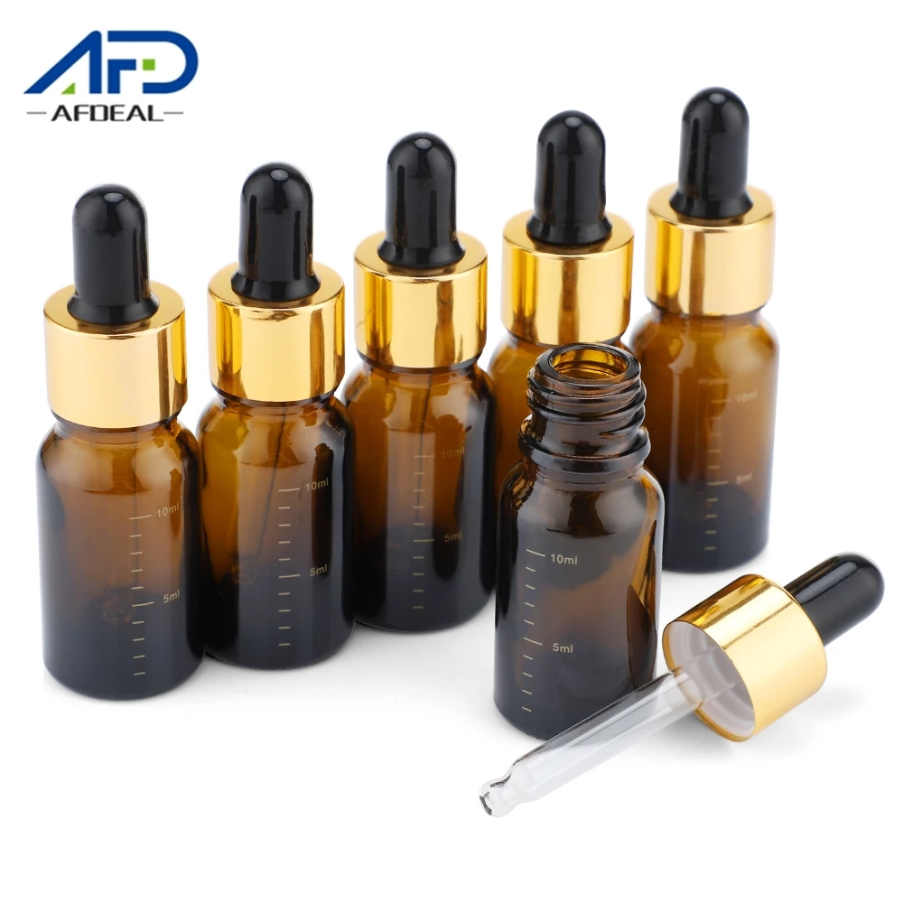 

6pcs 10ml Brown/Blue/Pink Drop Amber Bottle Essential Oil Refillable Bottle for Household Cosmetic Perfume Essential Oil Bottles