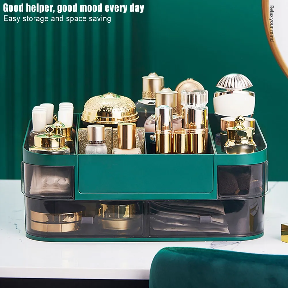 

Multi-Function Cosmetic Storage Box Large Capacity Multilayer Desk Makeup Organizer Lipstick Holder Bathroom Jewelry Stand