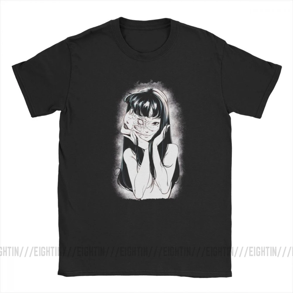 Junji Ito, мужские футболки, японская каго манга, ужас, томие, Харадзюку, футболки с коротким рукавом, хлопок, 6XL одежда