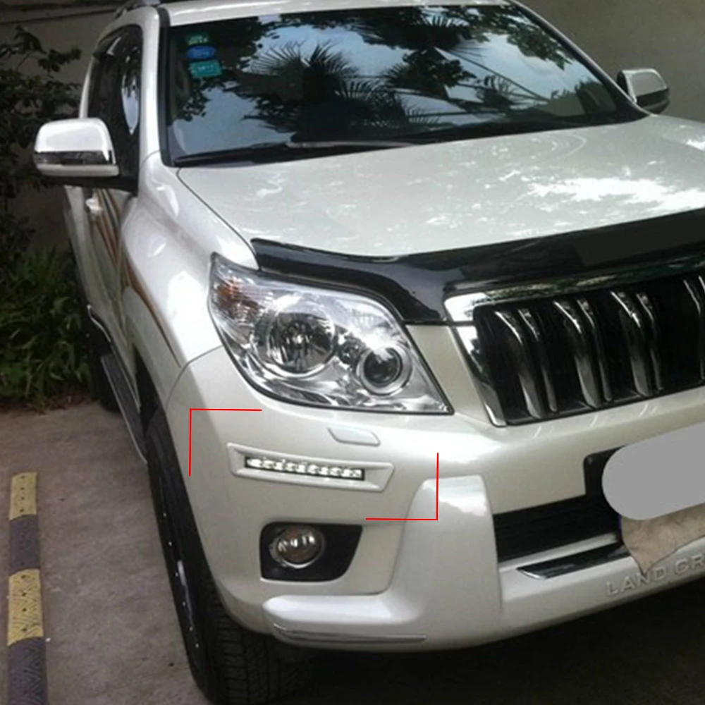 Автомобильные мигающие дневные ходовые огни 2 шт. 12 В светодиодные для Toyota Prado FJ150