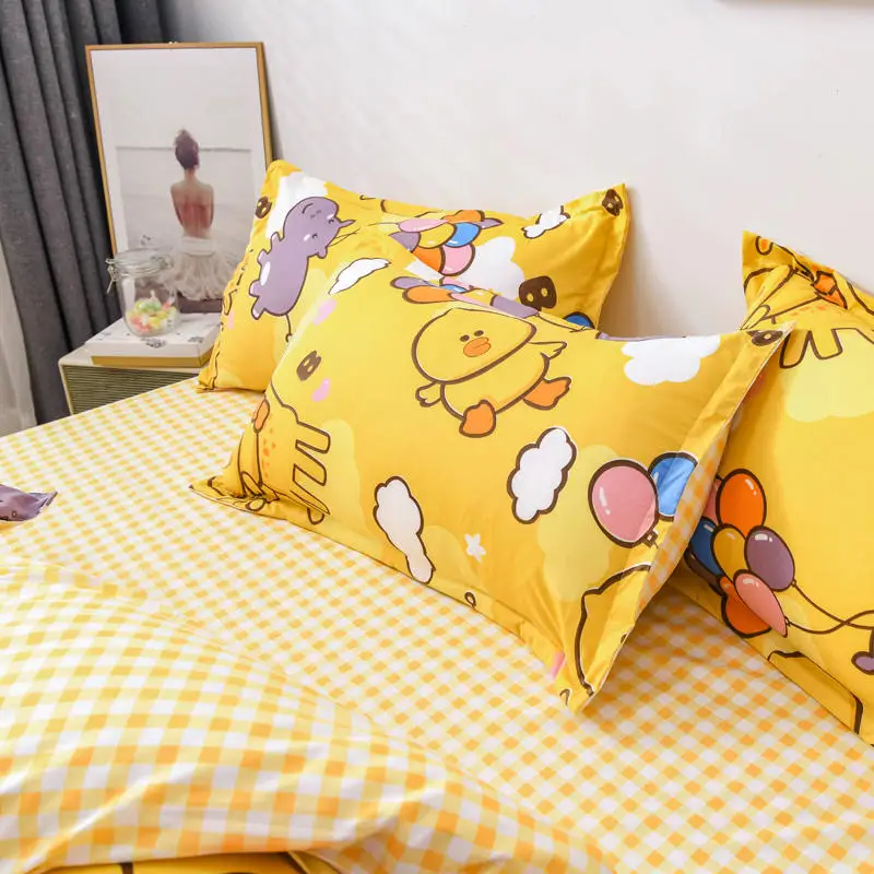 

Cartoon Style Bedding Set King Size juego de cama Animation Pattern Comforter Duvet Covers Sets Quilt Cover With Flat Sheet