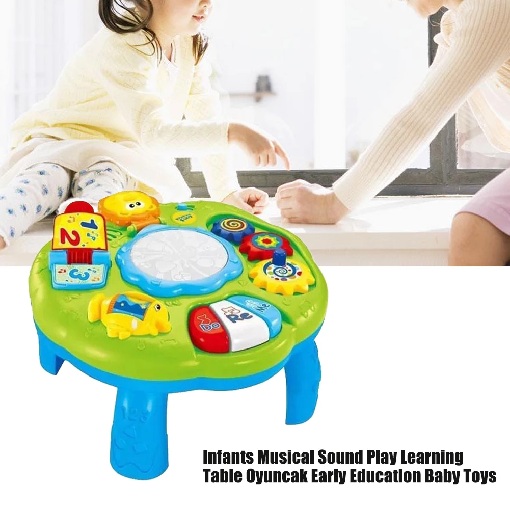 

Sound Learning Table Oyuncak Activity Musical Baby Toys Early Education Infants Toddlers Lighting Play Center Game