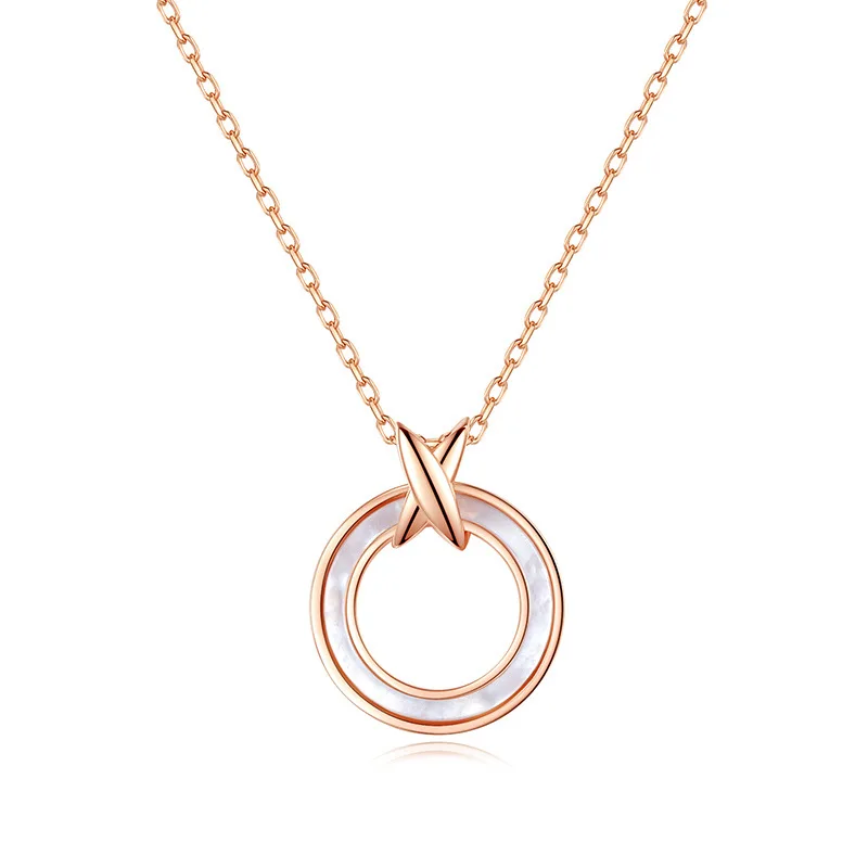 

2020 Ring Necklace Female 925 Sterling Silver Ins Cold Wind Shell Necklace Female Pendant Sterling Silver Necklace Jewelry