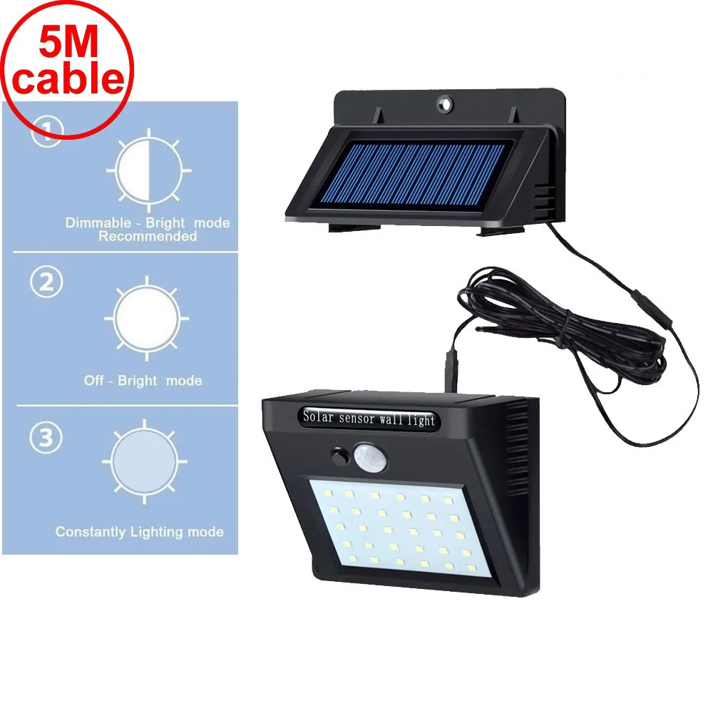 30 светодиодов 2019 лм солнечный светильник раздельный монтаж Пассивный