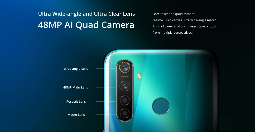 Оригинальная глобальная версия realme 5 pro, 4 Гб ОЗУ, 128 Гб ПЗУ, Восьмиядерный процессор Snapdragon 712 AIE, 6,3 дюйма, 4035 мА/ч, 48мп, AI Quad камера