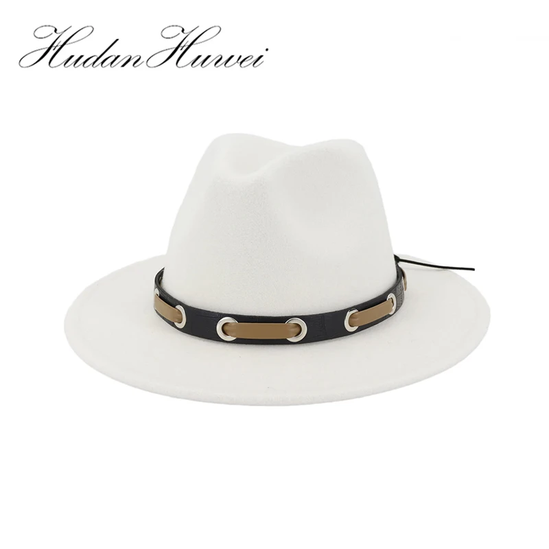 Трендовая шерстяная фетровая шляпа для мужчин и женщин вечерние Трилби шляпы