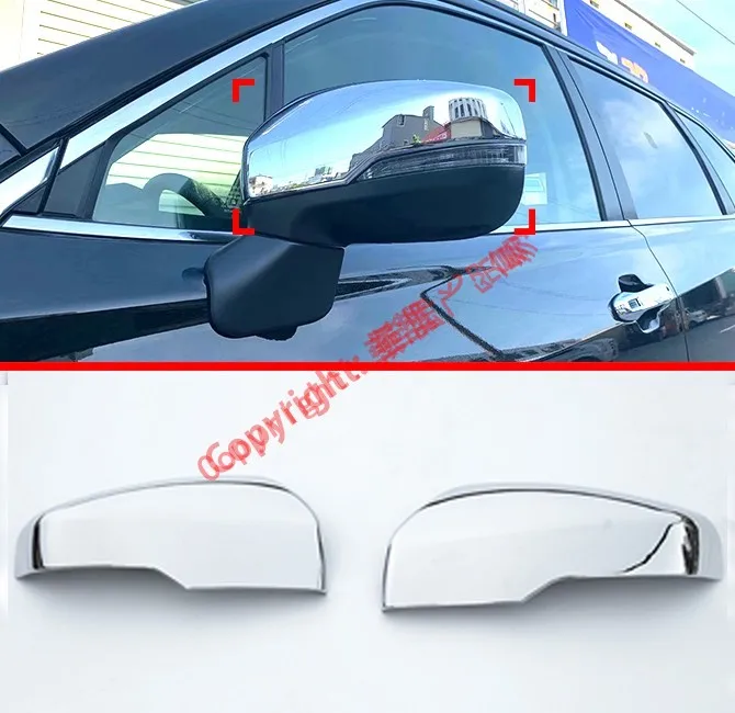 

ABS Chrome Car Accessories Side Mirror Cover Trim Rear View Cap Overlay Molding Garnish For Subaru Forester SK 2018 2019