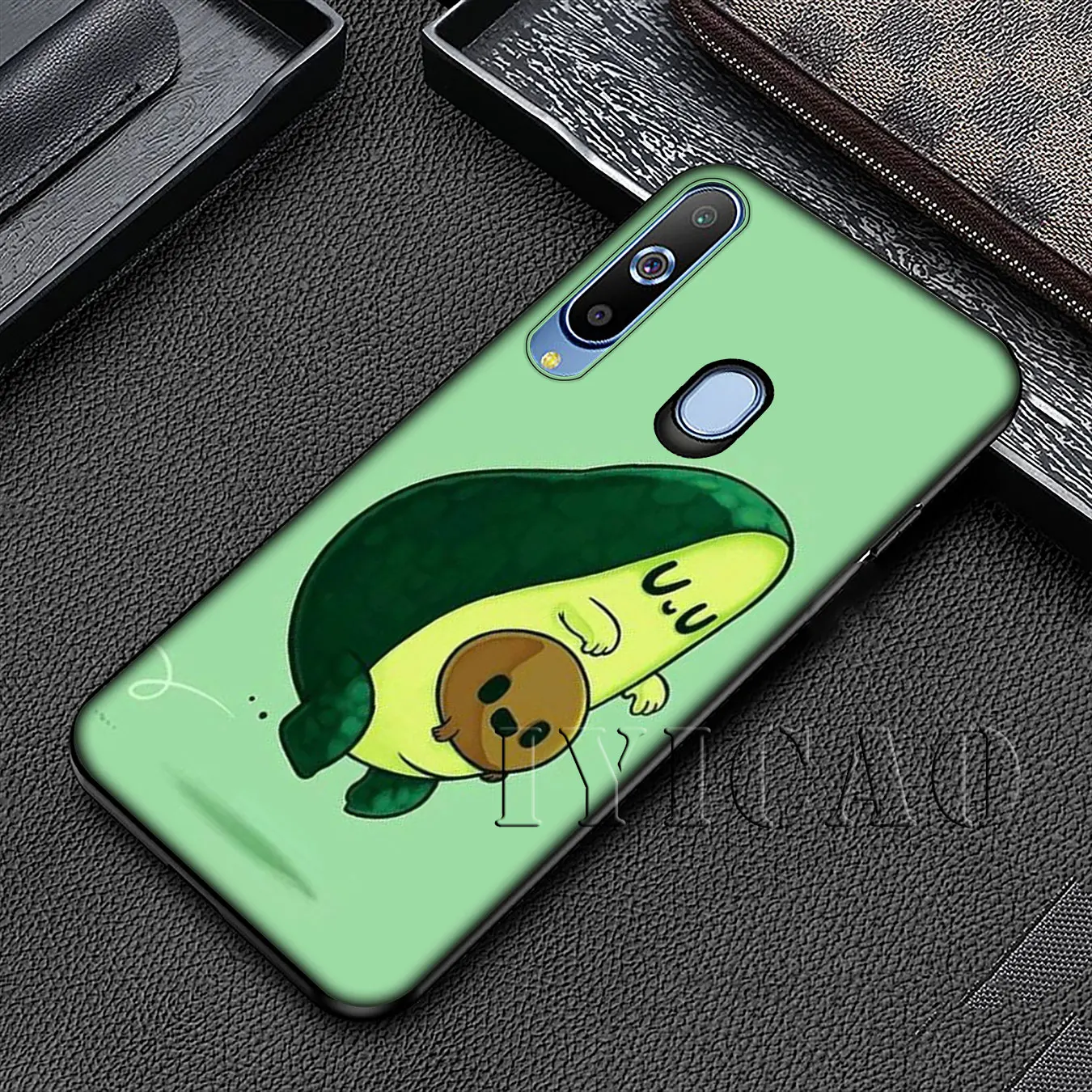 IYICAO милый черный мягкий силиконовый чехол с принтом авокадо для Samsung Galaxy A70 A60 A50 A40