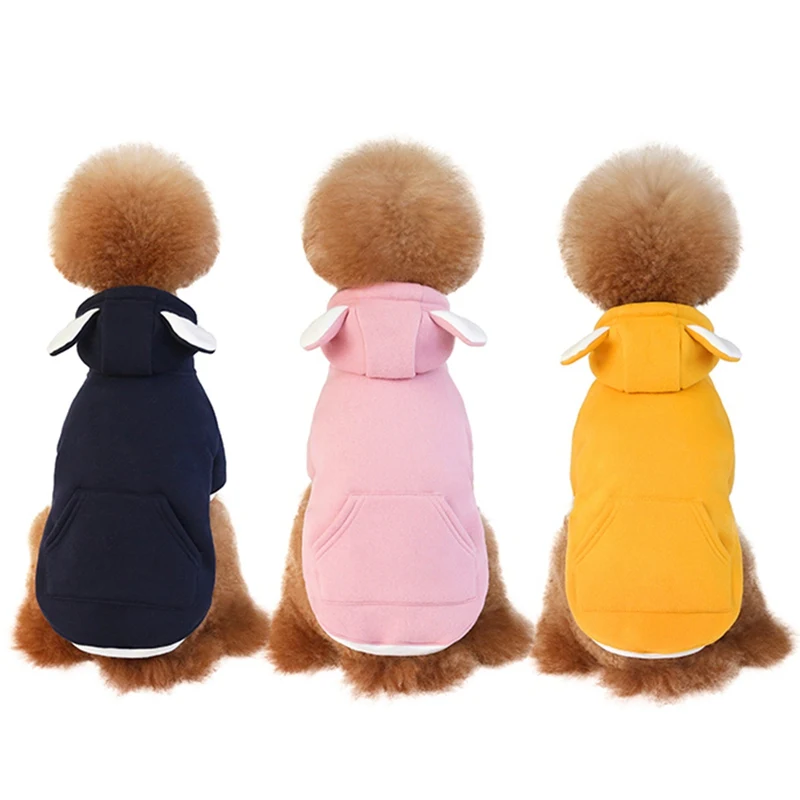 

Cotton Pet Dog Clothes Fleece Dog Hoodie Winter Thickening Costume for Small Medium Dogs Puppy French Bulldog Velvet New