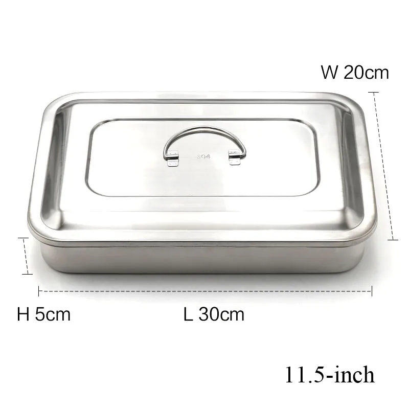 Медицинский лоток для дезинфекции из нержавеющей стали толщиной 304 квадратная