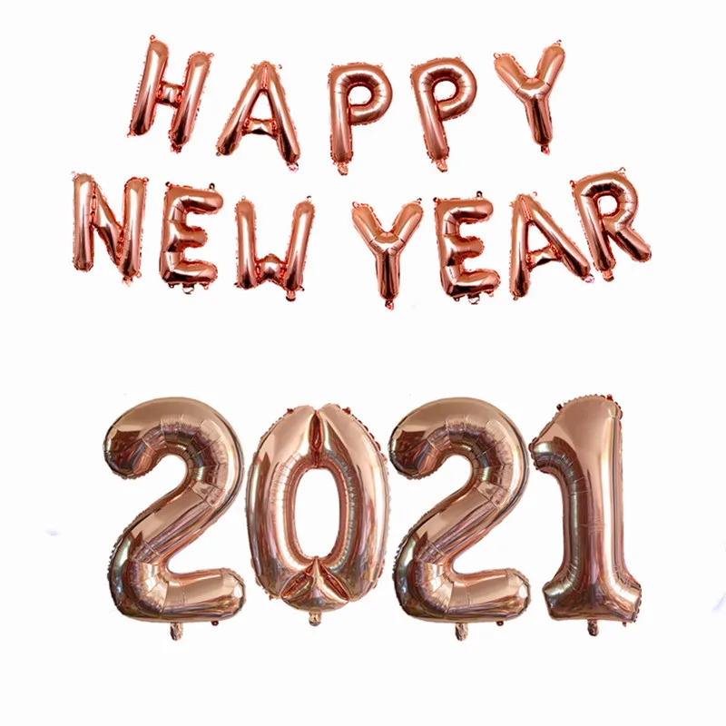 Счастливый Новый год 2021 рождественские украшения для дома Globos Фольга воздушные