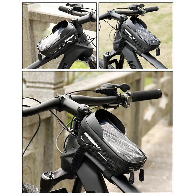

Hard Shell Bicycle Bag Mountain Bike Front Beam Waterproof Mobile Phone Bag Riding Equipment ASD88