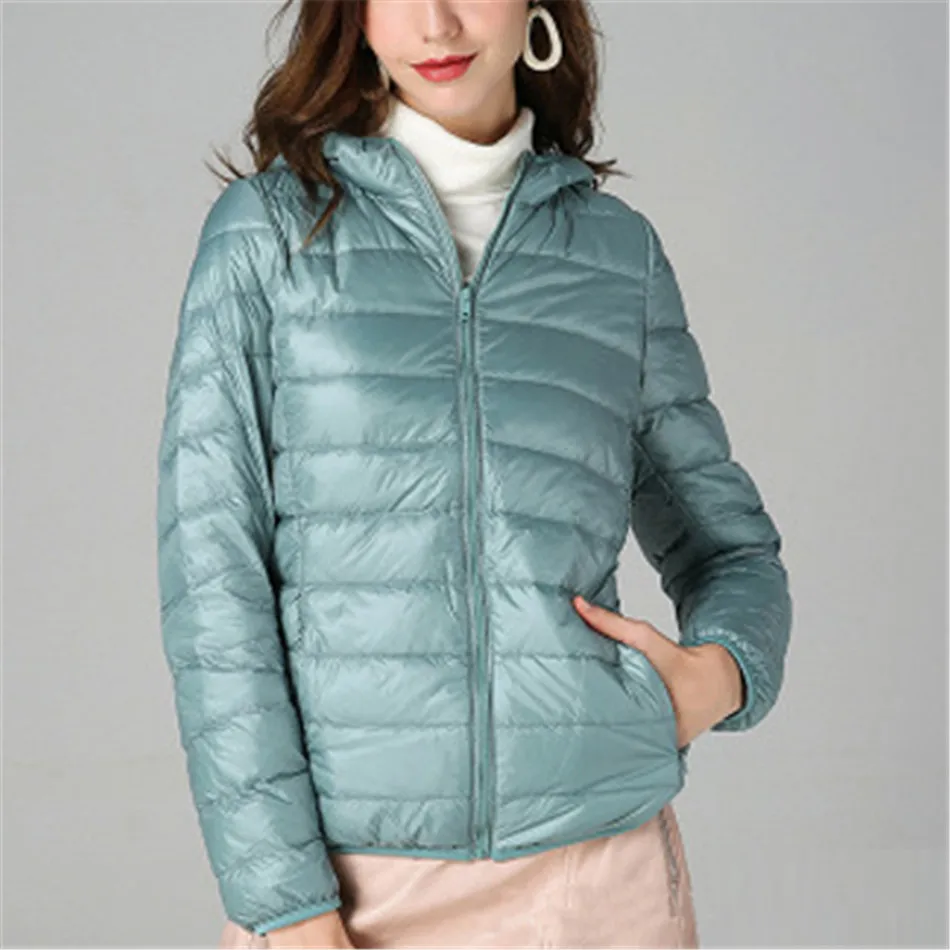 

Down Jacket Women Coat Autumn Winter 2021 Spring Jackets for Warm Quilted Parka Ladies and Light 2021 Female Ultralight Hooded