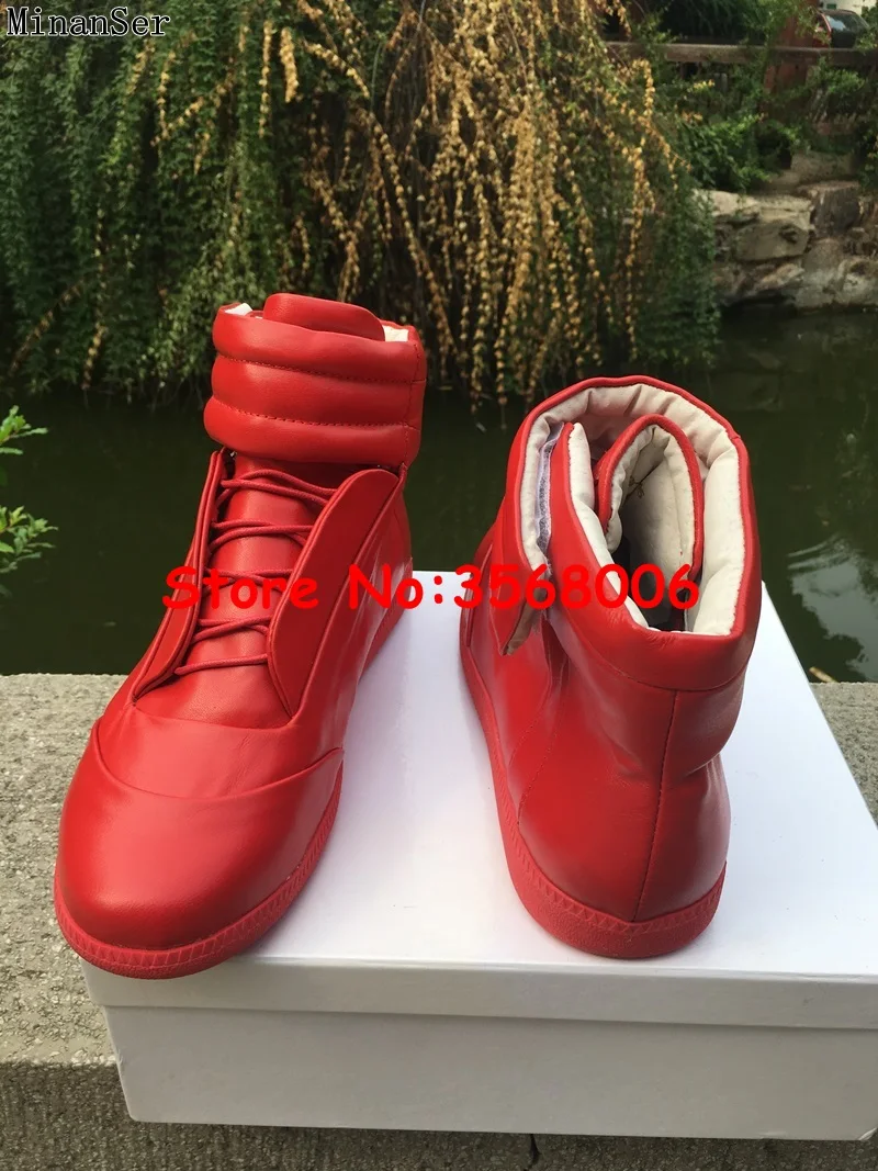 Кроссовки мужские высокие натуральная кожа пэчворк Повседневная Брендовая