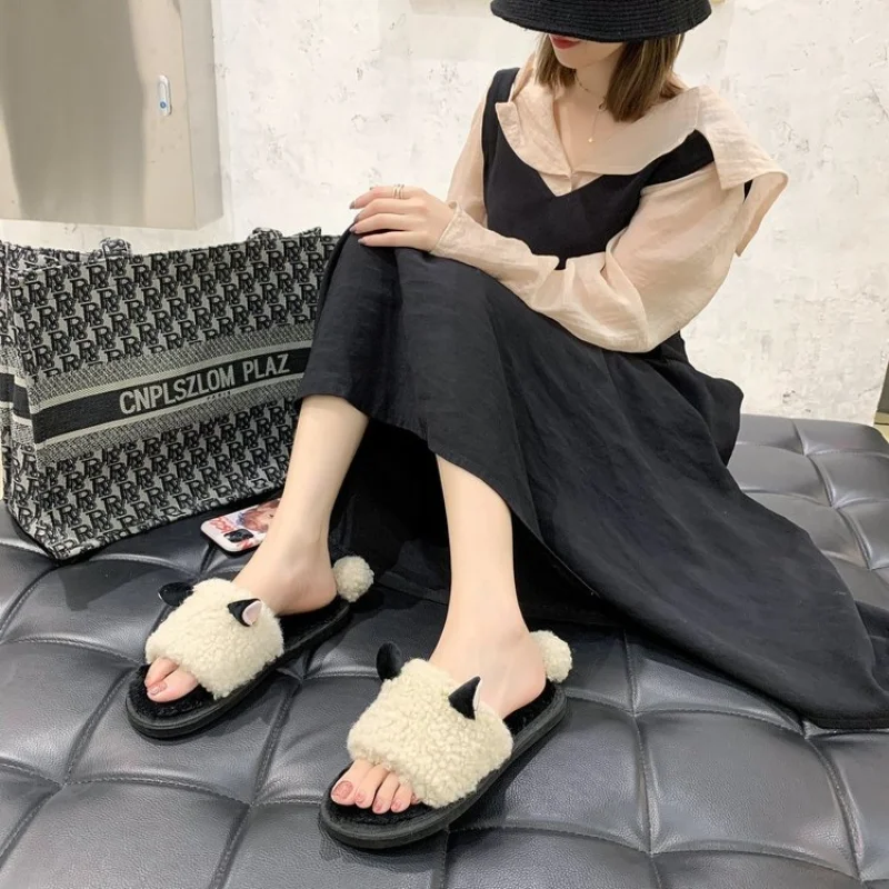 Winter Slippers To Wear 2022 New Home Slippers Sanitary Clogs Woman Flats Mules Women's Flip Flops 2021 Shoes Heel Women